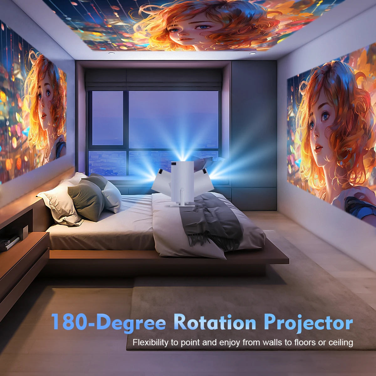 Projector HY300 Pro 4K Android 11 Dual Wifi6 290ANSI Allwinner H713 BT5.0 1080P 1280*720P Home Cinema Outdoor Projetor